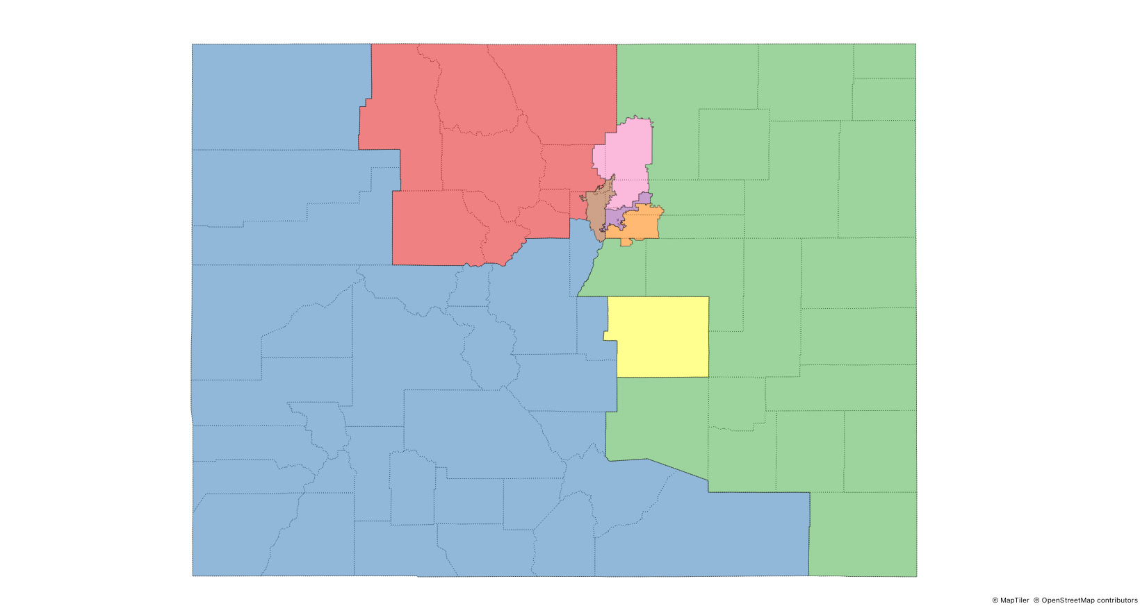 Colorado Hispanic Chamber of Commerce suggested congressional map plan